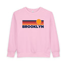 Brooklyn, New York Toddler Sweatshirt - Retro Sun Brooklyn Toddler Crewneck Sweatshirt-4