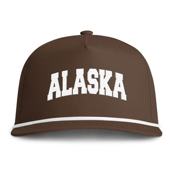 Alaska Embroidered Rope Hat - Vintage Sunwashed Rope Cap, Comfort Colors - 0