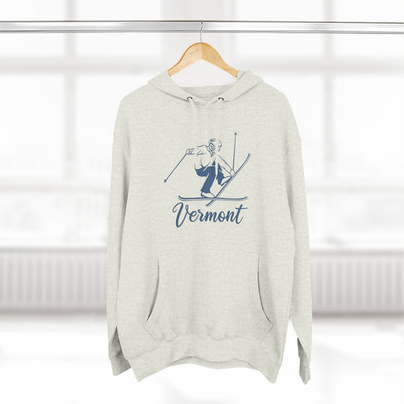 Premium Vermont Vintage Snow Ski Hoodie