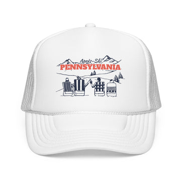 Buy white Pennsylvania Après-ski Trucker Hat — Foam Mesh Cap