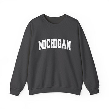 Buy dark-heather Michigan Sweatshirt - Unisex Graphic Crewneck