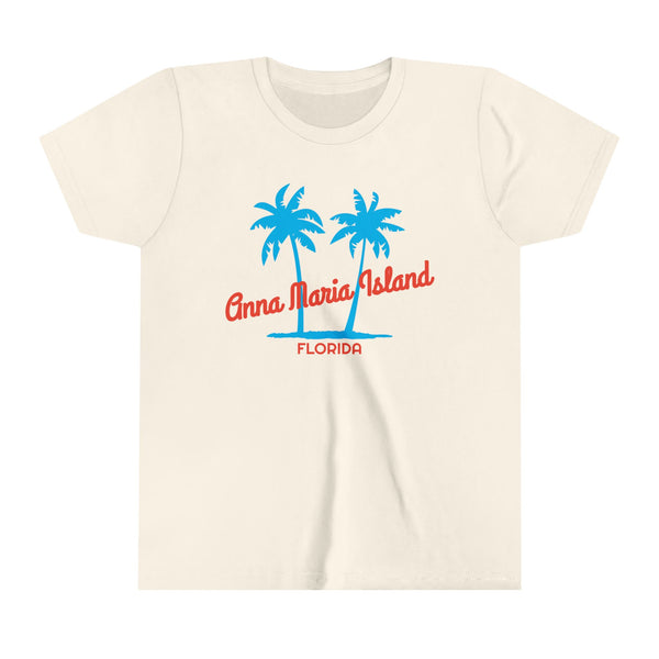 Anna Maria Island, Florida Youth Shirt - Retro Palm Tree Anna Maria Island Kid's T-Shirt