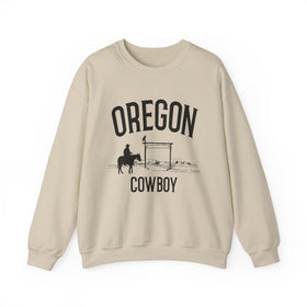Oregon Sweatshirt - Oregon Cowboy Graphic Crewneck - 0