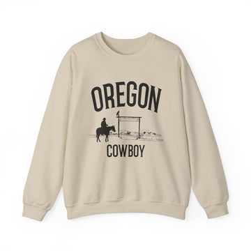 Oregon Sweatshirt - Oregon Cowboy Graphic Crewneck - 0