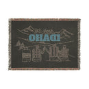 Idaho Ski Town Throw Blanket | Mountain Woven Blanket-5