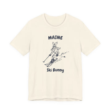 Maine Ski Bunny T‑Shirt — Retro Skiing Graphic Tee