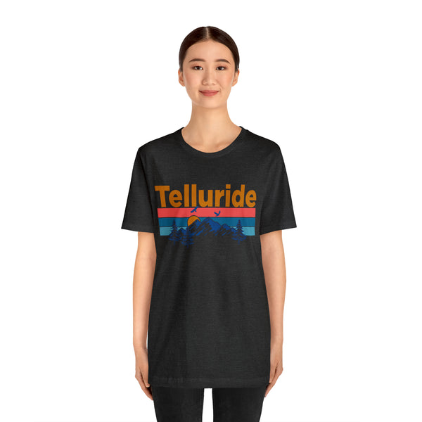 Telluride, Colorado Shirt - Mountain Sunset Unisex Telluride T-Shirt