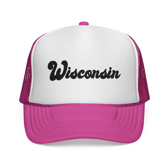 Wisconsin trucker hat | State outline, vintage script