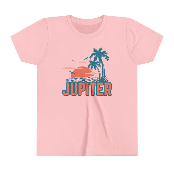 Jupiter, Florida Youth Shirt - Retro Palm Tree Jupiter Kid's T-Shirt