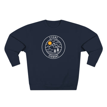 Buy navy Premium Stowe, Vermont Sweatshirt - Retro Unisex Sweatshirt