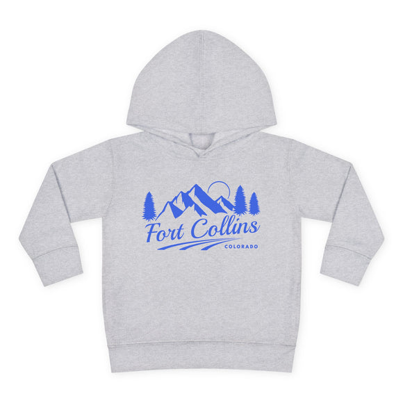 Fort Collins, Colorado Toddler Hoodie - Unisex Mountain Fort Collins Pullover Sweatshirt, Kids Hooded Jumper, Colorado Souvenir