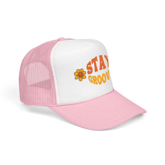 Stay Groovy Trucker Hat Boho