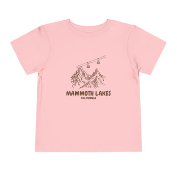 Buy pink Mammoth Lakes, California Toddler T-Shirt — Vintage Gondola Ski Mountain Tee