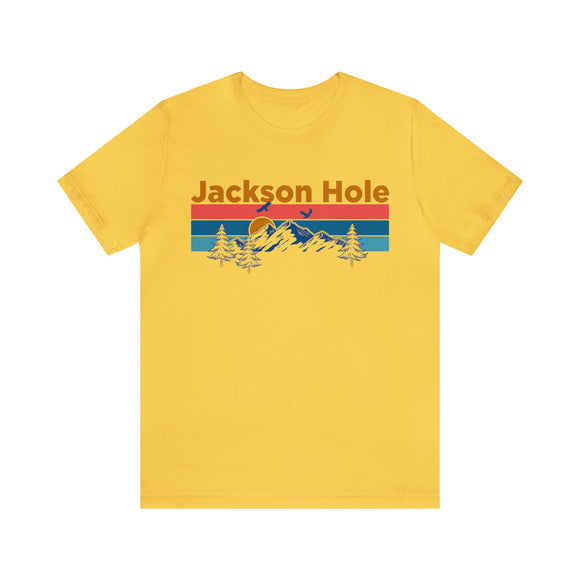 Jackson Hole, Wyoming Shirt - Mountain Sunset Unisex Jackson Hole T-Shirt
