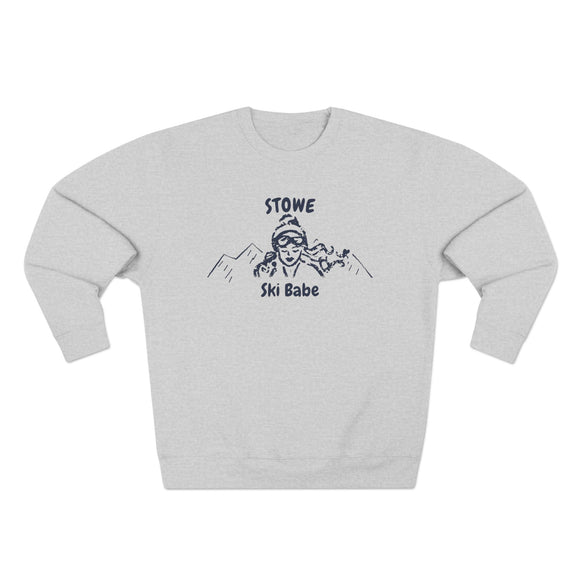 Premium Stowe, Vermont Ski Babe Sweatshirt