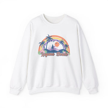 Laguna Beach, California Sweatshirt - Unisex Retro Beach Crewneck Laguna Beach Sweatshirt