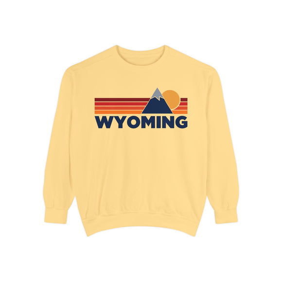 Wyoming Mountain Stripes Sweatshirt | Comfort Colors - 100% Cotton