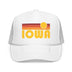 Kids Iowa Retro Sunset Trucker Hat - Youth Snapback Cap