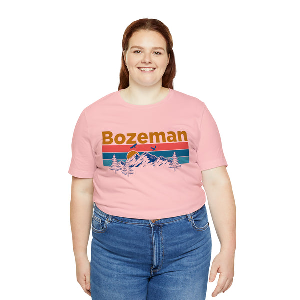 Bozeman, Montana Shirt - Mountain Sunset Unisex Bozeman T-Shirt