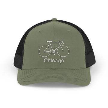 Buy loden-black Chicago, Illinois Snapback Trucker Cap - Embroidered Chicago Hat