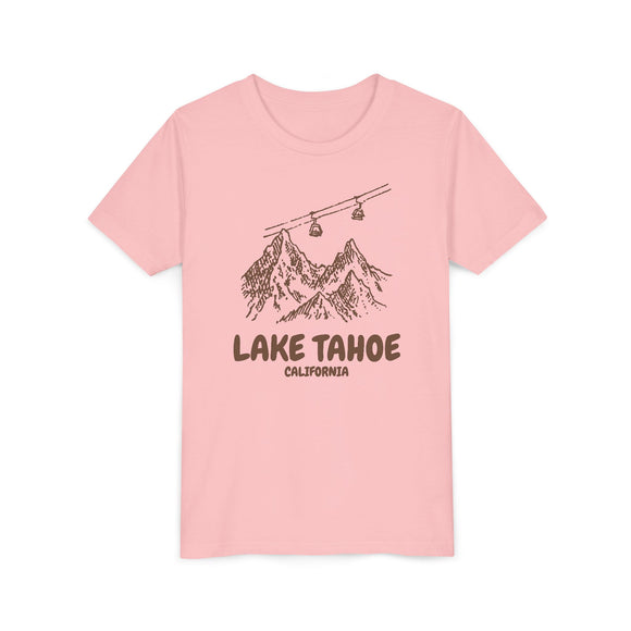 Lake Tahoe, California Youth T-Shirt — Vintage Gondola Ski Mountain Tee