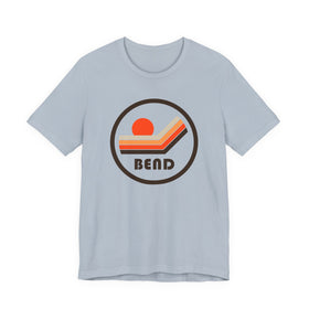 Buy light-blue Bend, Oregon T-Shirt - Sunset Mountain Graphic Tee