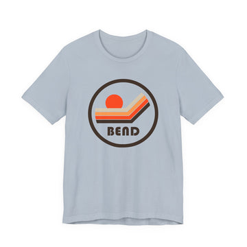 Buy light-blue Bend, Oregon T-Shirt - Sunset Mountain Graphic Tee