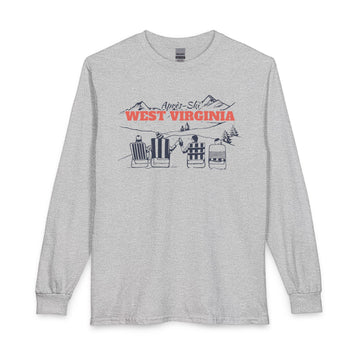 West Virginia Après-ski Long Sleeve Shirt - Mountain Retro Skiing