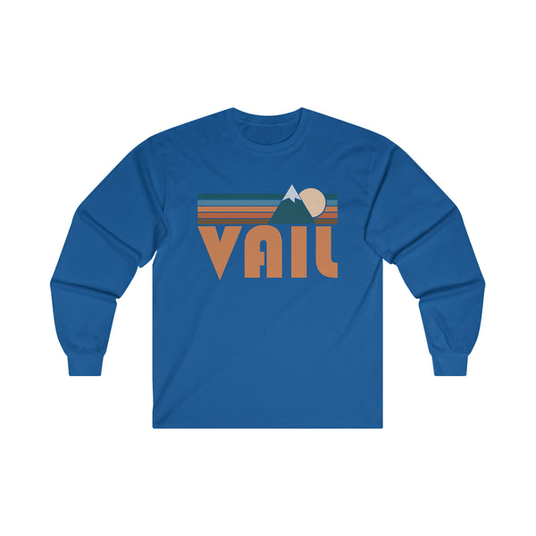 Vail, Colorado Long Sleeve Shirt - Retro Unisex Vail Long Sleeve Tee
