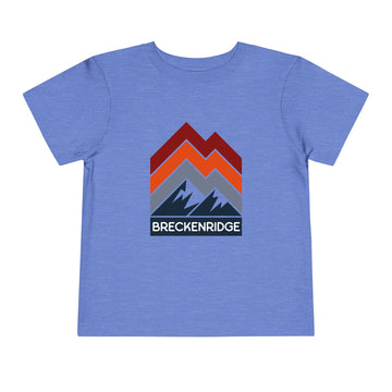 Buy heather-columbia-blue Breckenridge, Colorado Toddler T-Shirt - Retro Palm Tree Toddler Breckenridge Shirt