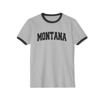 Montana Cotton Ringer Graphic Tee - Unisex Montana T Shirt, Vintage Style Tee, Men's/Women's Tee