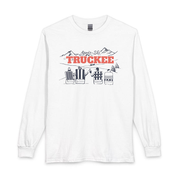 Truckee, California Après-ski Long Sleeve Shirt - Mountain Retro Skiing