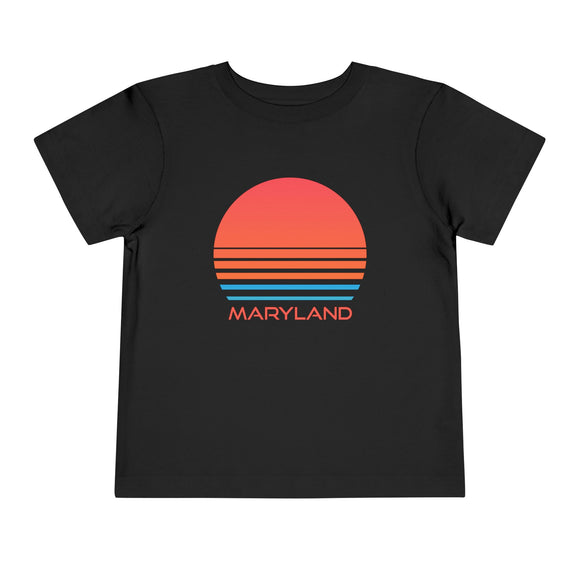 Maryland Toddler T-Shirt - Retro 80s Unisex Toddler Maryland Shirt