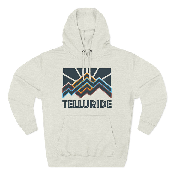 Telluride, Colorado Hoodie - Retro Mountain Unisex Sweatshirt