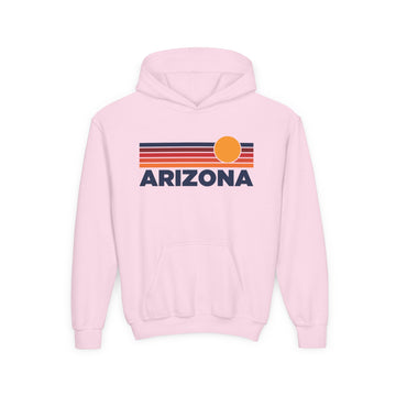 Buy light-pink Arizona Youth Hoodie - Kids Arizona Hooded Sweatshirt