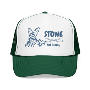 Buy kelly-white-kelly Stowe, Vermont Ski Bunny Trucker Hat