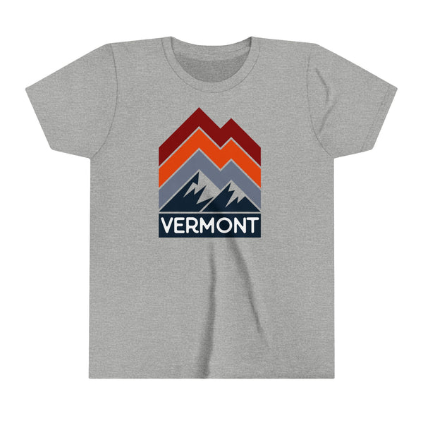 Vermont Youth Shirt - Retro Mountain Vermont Kid's T-Shirt