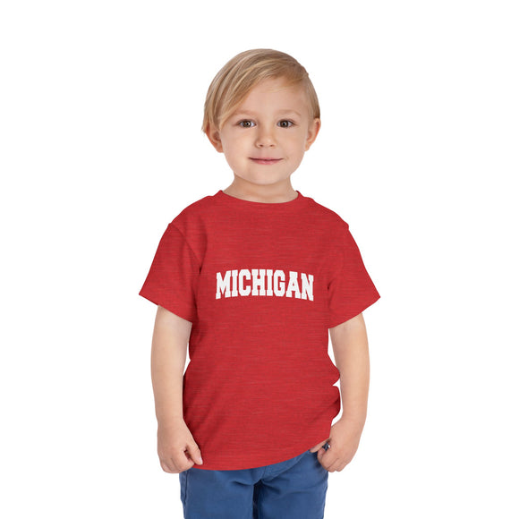 Michigan Toddler Graphic Tee - Kids Michigan Vacation T-Shirt