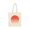 Sarasota, Florida Retro 80s Cotton Canvas Sarasota Tote Bag