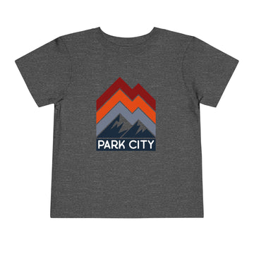 Buy dark-heather-grey Park City, Utah Toddler T-Shirt - Retro Palm Tree Toddler Park City Shirt