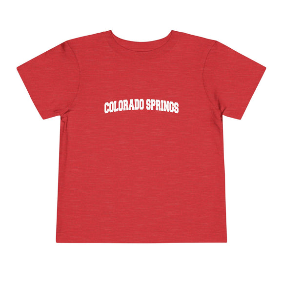 Colorado Springs, Colorado Toddler Graphic Tee - Kids Colorado Springs Vacation T-Shirt