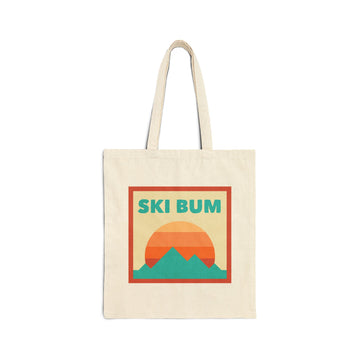 Ski Bum Tote Bag, Cotton Canvas Tote Bag, Reusable Shopping Bag, Eco-Friendly Tote, Ski Bum Gift