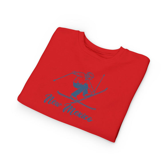 New Mexico Toddler Sweatshirt - Vintage Ski New Mexico Toddler Crewneck Sweatshirt