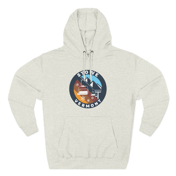 Buy oatmeal-heather Premium Stowe, Vermont Ski Lift Hoodie