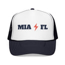 Miami, Florida Retro Trucker Hat - Lightning Foam Cap-1