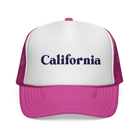 Buy pink California Retro Mountains Trucker Hat