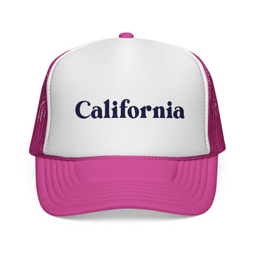 Buy pink California Retro Mountains Trucker Hat