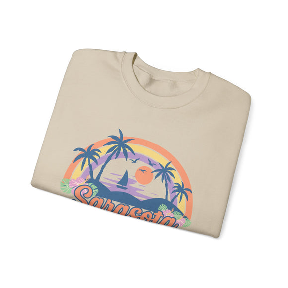 Sarasota, Florida Sweatshirt - Unisex Retro Beach Crewneck Sarasota Sweatshirt
