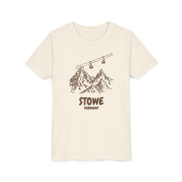 Stowe, Vermont Youth T-Shirt — Vintage Gondola Ski Mountain Tee
