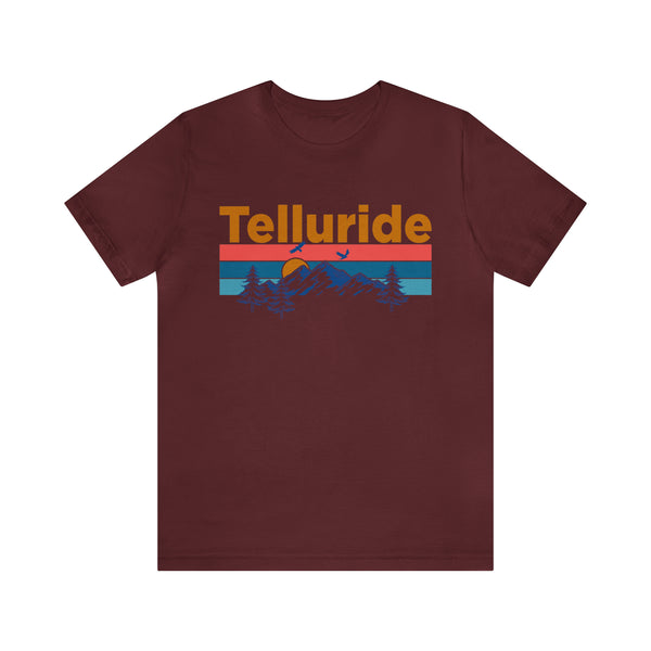 Telluride, Colorado Shirt - Mountain Sunset Unisex Telluride T-Shirt
